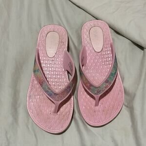 Capelli 12-13 wedge pale pink slide flip flop guc runs true to size
